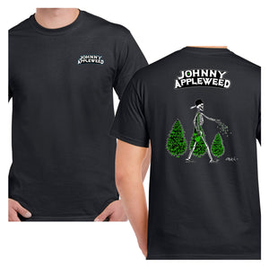 Johnny Appleweed Black T-Shirt